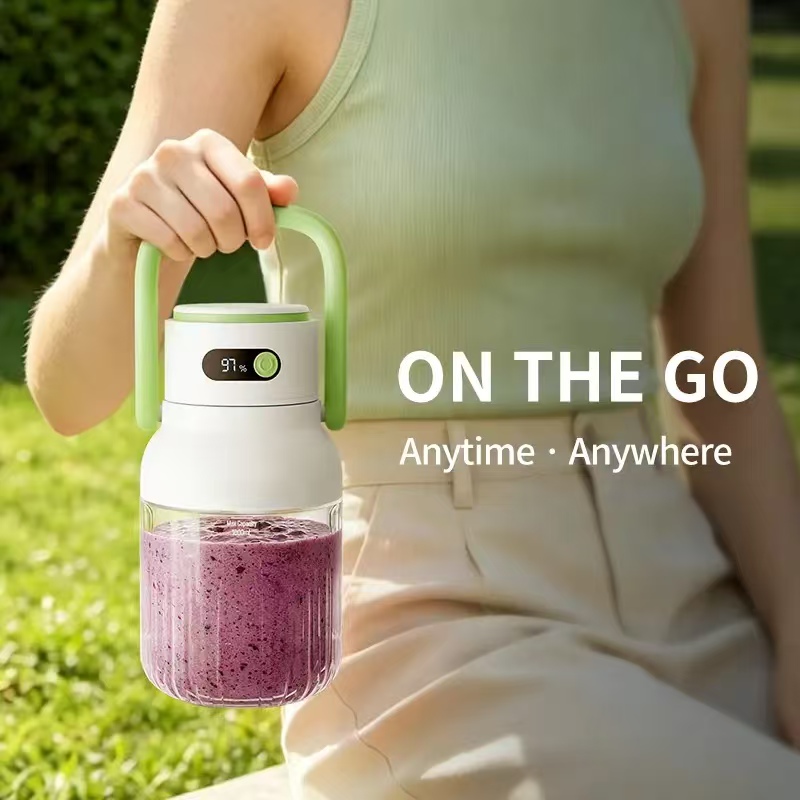 4 Portable juicer cup, cordless electric juicer, large capacity water cup, large cup(approx. 1300 ml) - Image 1